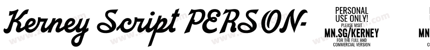 Kerney Script PERSON字体转换
